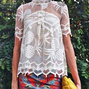 Anthropologie HD in Paris | Pina Pineapple Lace Top